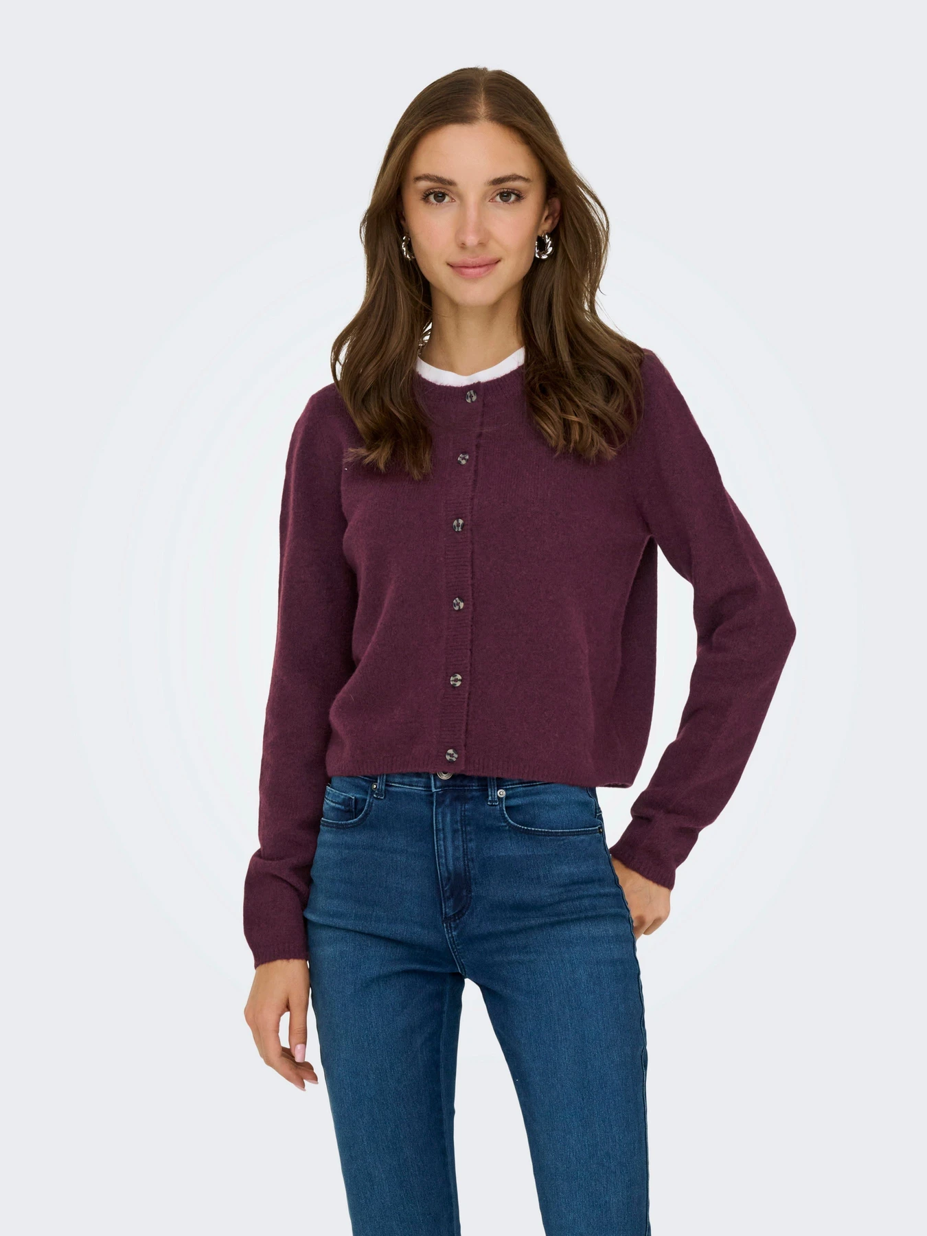 Свитеры и кардиганы JDY CHLOE L/S CARDIGAN KNT модель 15330581_Winetasting MELANGE Фото