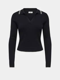 Свитеры и кардиганы JDY NANNA L/S SHORT COLLAR PULLOVE модель 15379117_Black W. eggnog contrast Фото