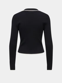Свитеры и кардиганы JDY NANNA L/S SHORT COLLAR PULLOVE модель 15379117_Black W. eggnog contrast Фото