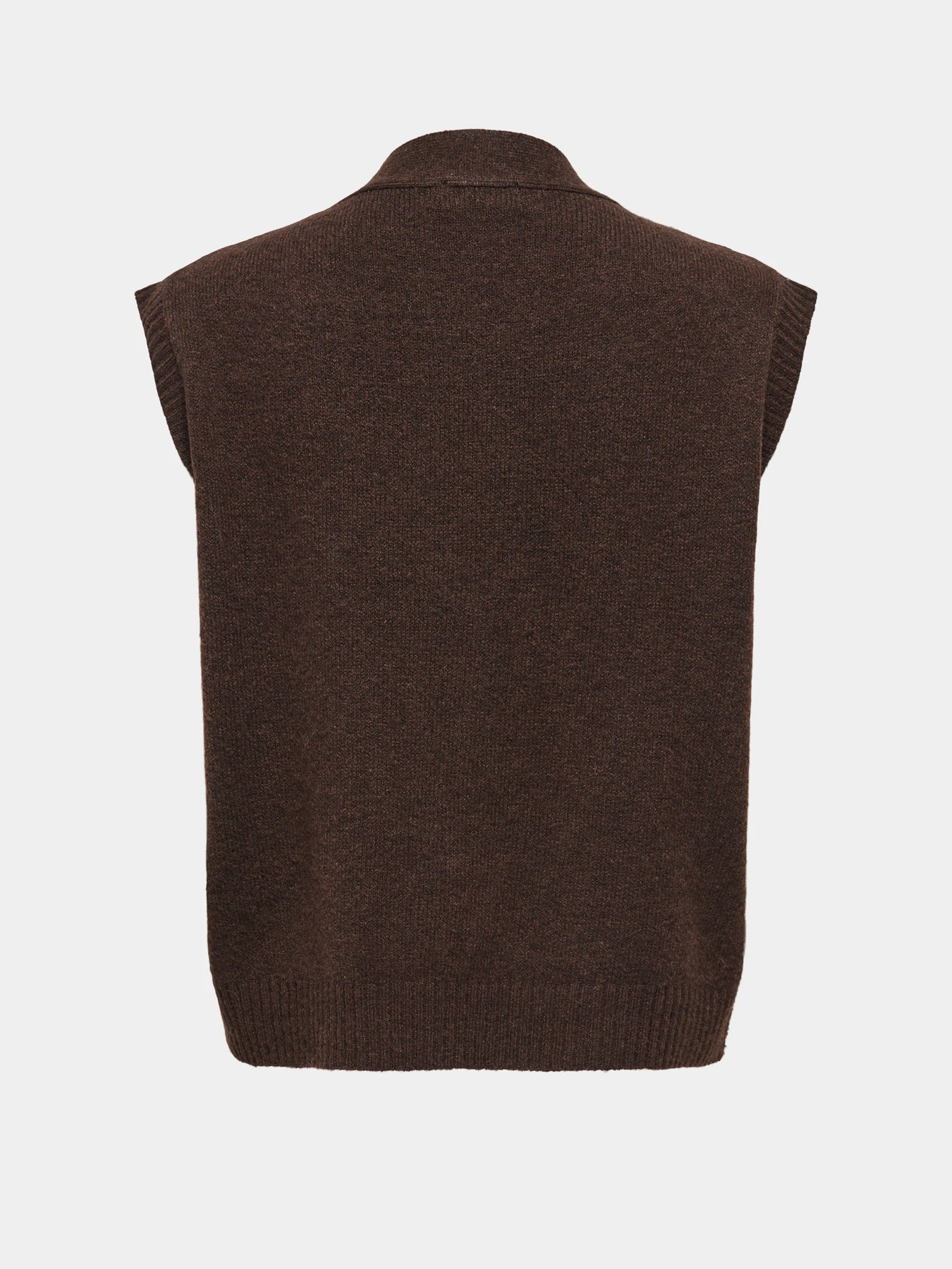 Свитеры и кардиганы JDY SUPER S/L V-NECK VEST KNT модель 15354100_Coffee Bean MELANGE Фото