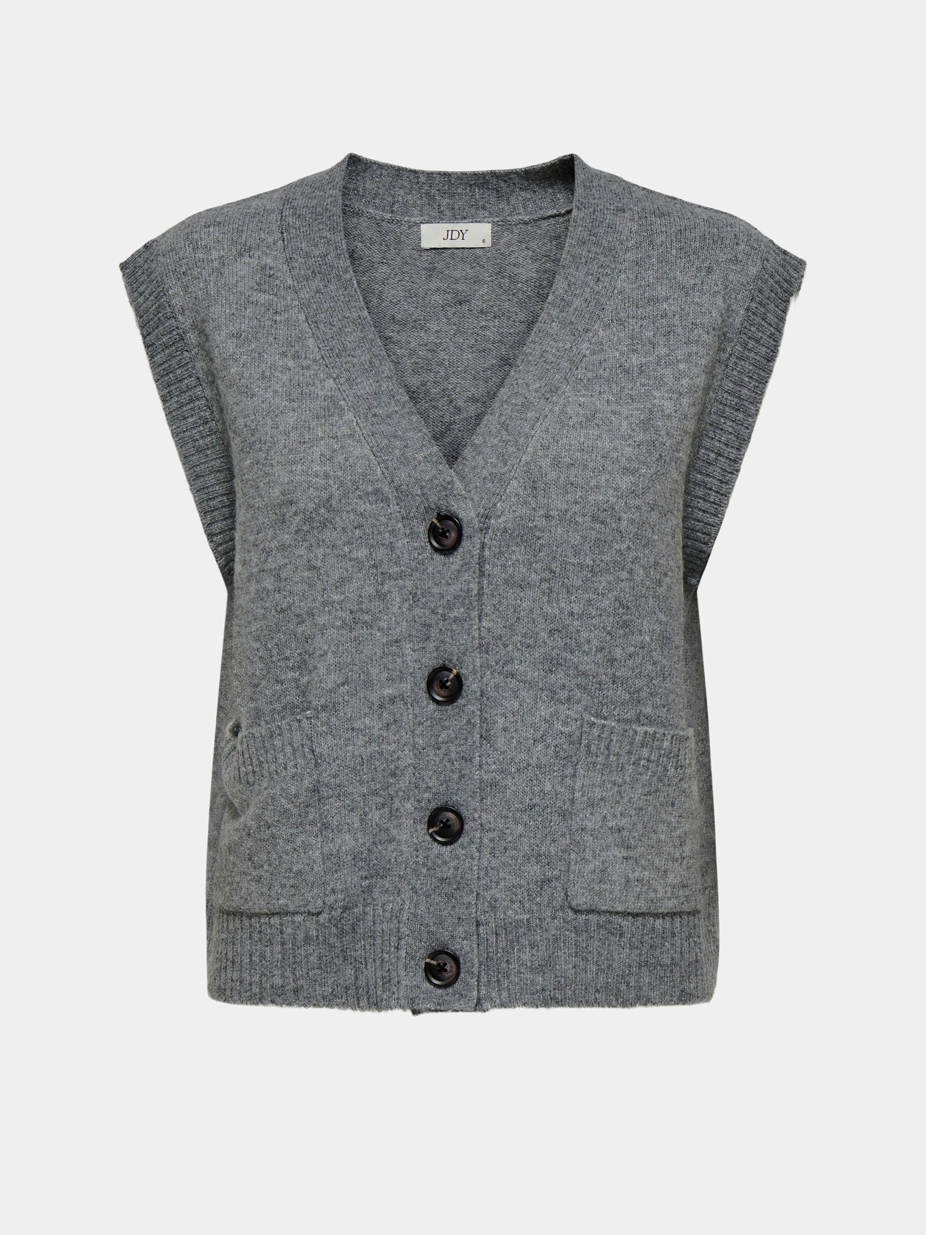Свитеры и кардиганы JDY SUPER S/L V-NECK VEST KNT модель 15354100_Medium Grey Melange Свитеры и кардиганы JDY SUPER S/L V-NECK VEST KNT модель 15354100_Medium Grey Melange Фото
