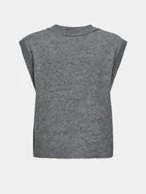 Свитеры и кардиганы JDY SUPER S/L V-NECK VEST KNT модель 15354100_Medium Grey Melange Фото