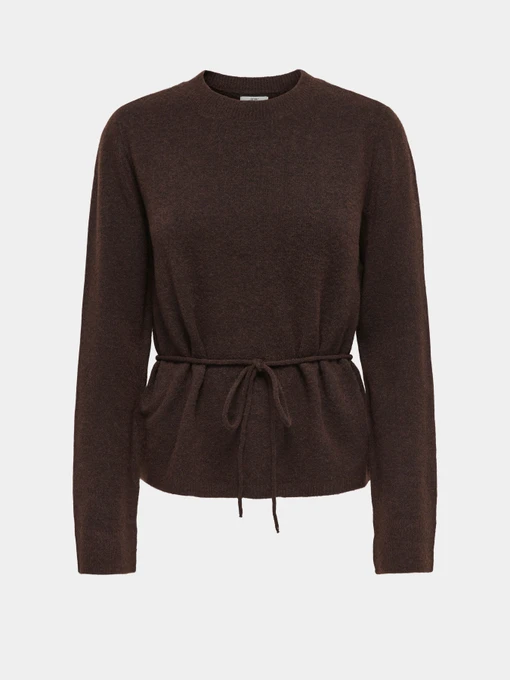 Свитеры и кардиганы JDY ELSA LIFE L/S ON TIE WAIST PUL модель 15376608_Coffee Bean MELANGE Фото