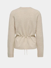 Свитеры и кардиганы JDY ELSA LIFE L/S ON TIE WAIST PUL модель 15376608_Oatmeal W. WHITE MELANGE Фото