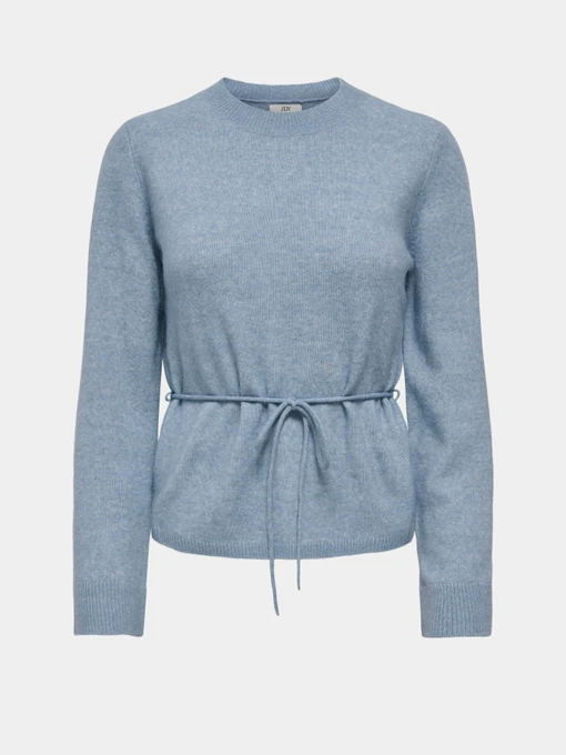 Свитеры и кардиганы JDY ELSA LIFE L/S ON TIE WAIST PUL модель 15376608_Windward Blue W. WHITE MEL Фото
