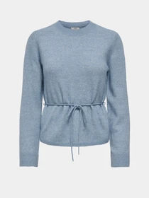 Свитеры и кардиганы JDY ELSA LIFE L/S ON TIE WAIST PUL модель 15376608_Windward Blue W. WHITE MEL Фото