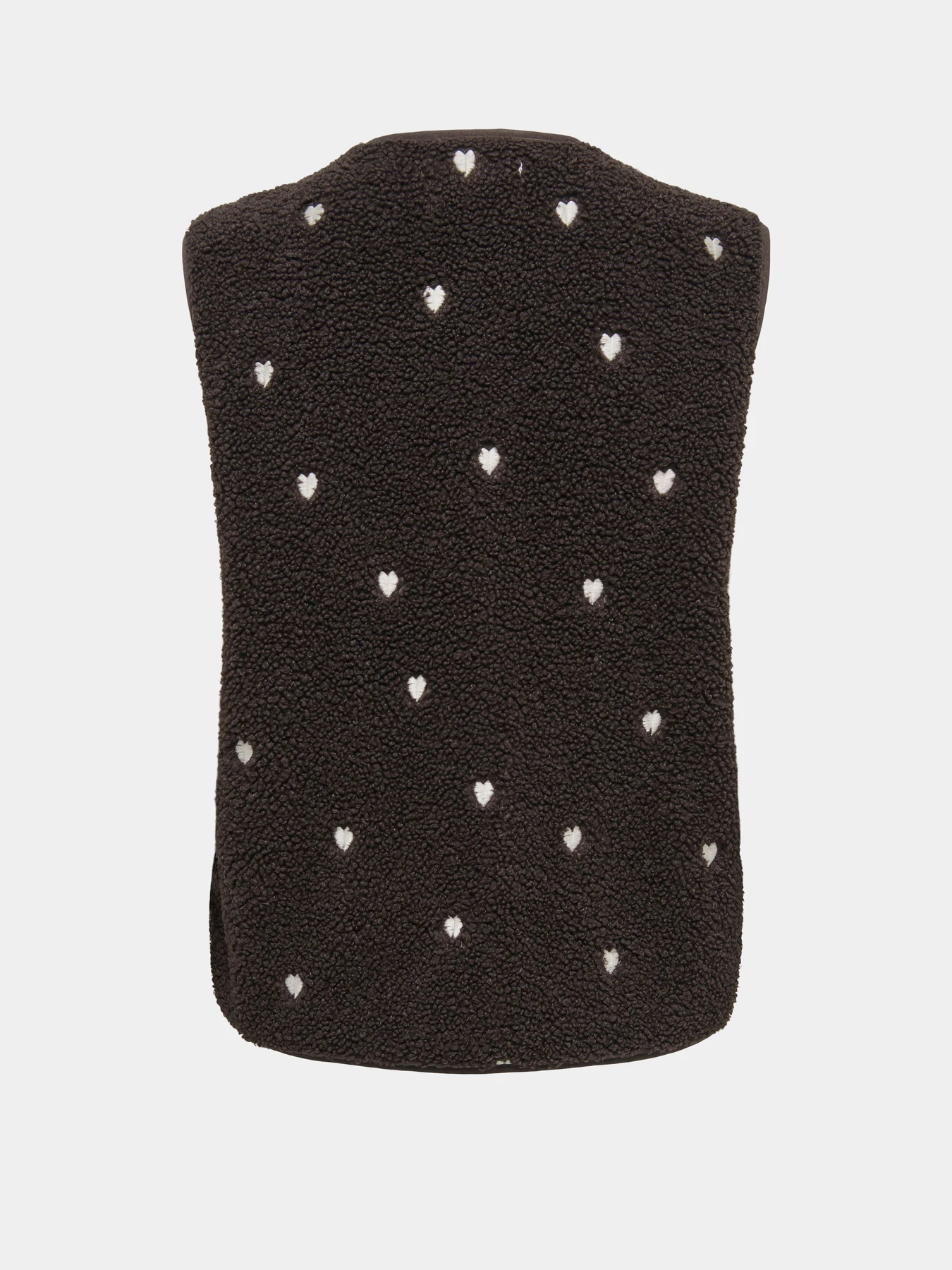 Куртки и дубленки JDY SIMINA TEDDY HEART EMB WAISTCO модель 15392245_Chocolate Torte HEART EMB Фото