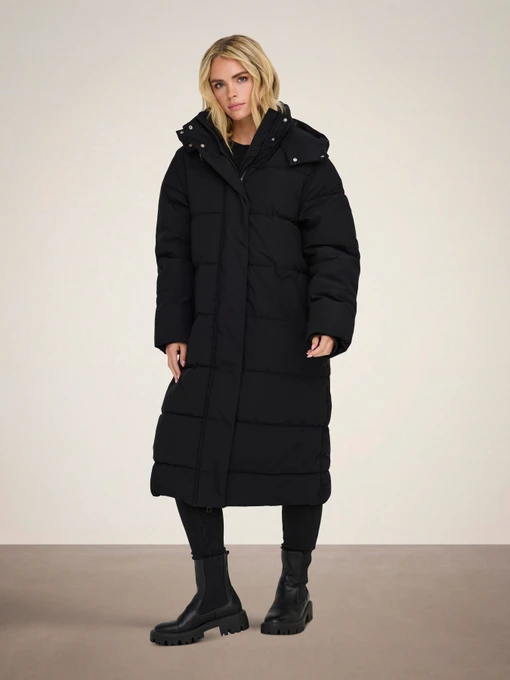 Куртки и дубленки JDY MAJA LONG PADDED JACKET OTW модель 15341701_Black DTM JDY LINING Фото