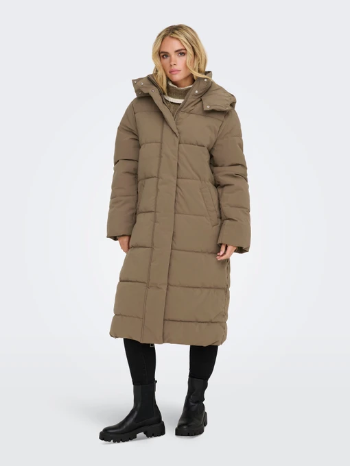 Куртки и дубленки JDY MAJA LONG PADDED JACKET OTW модель 15341701_Shitake DTM JDY LINING Фото