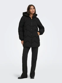 Куртки и дубленки JDY POWER LONG HOOD PUFFER OTW модель 15376542_Black Фото