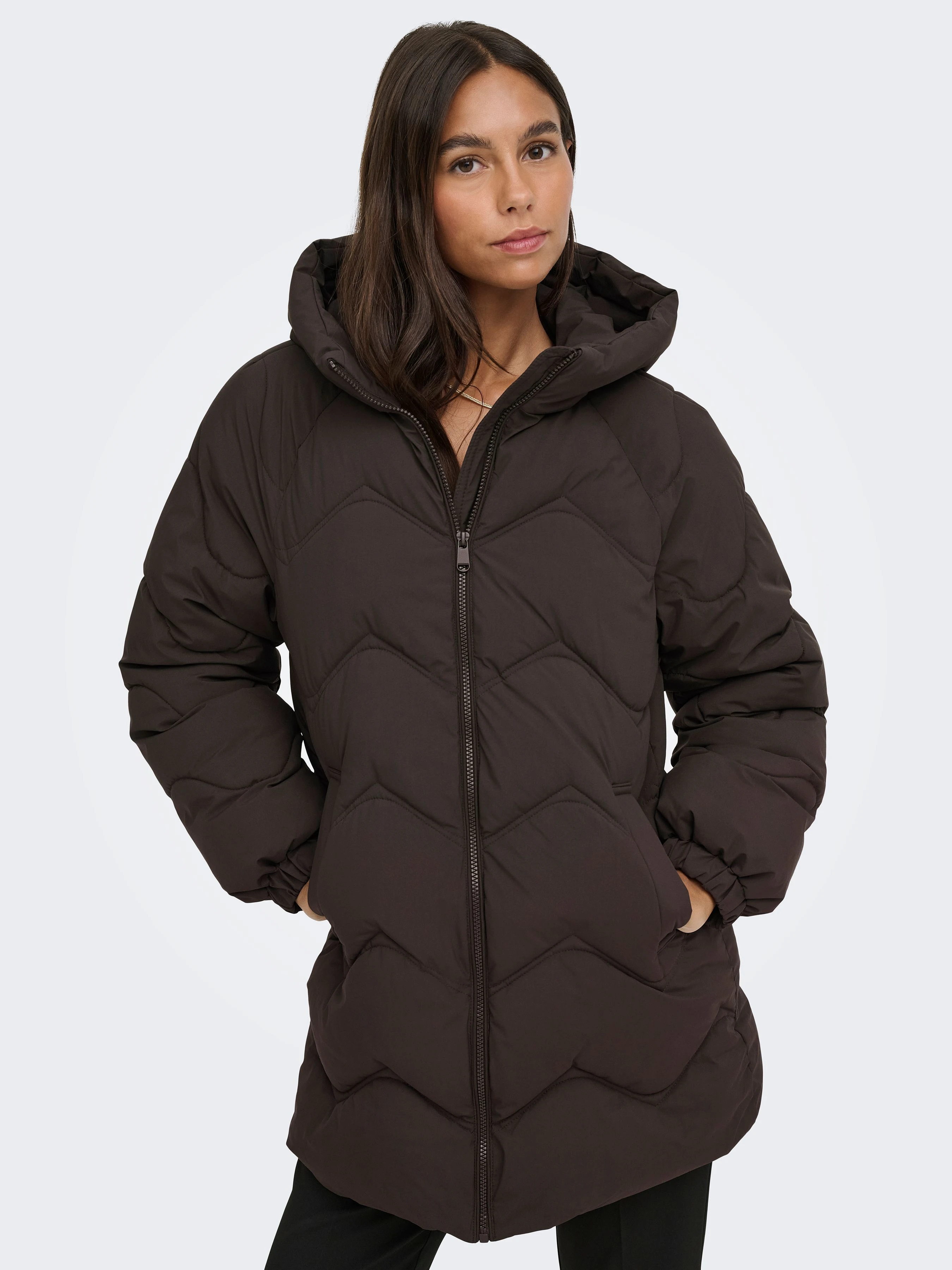 Жіноча Зимова куртка JDY POWER LONG HOOD PUFFER OTW