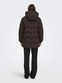 Куртки и дубленки JDY POWER LONG HOOD PUFFER OTW модель 15376542_Chocolate Torte Фото