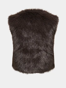 Куртки та дублянки JDY ORA FAUX FUR WAISTCOAT модель 15359348_Chocolate Torte Фото