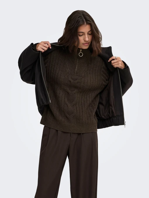 Жіночий Джемпер JDY ANDREA L/S ZIP CABLE PULLOVE K фото 3
