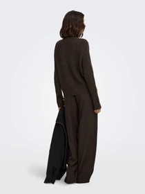 Светри та кардигани JDY ANDREA L/S ZIP CABLE PULLOVE K модель 15242811_Coffee Bean MELANGE W. GOL Фото
