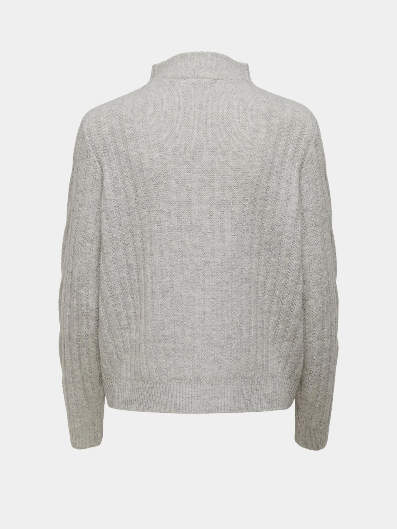 Светри та кардигани JDY ANDREA L/S ZIP CABLE PULLOVE K модель 15242811_Super Light Grey Melange Светри та кардигани JDY ANDREA L/S ZIP CABLE PULLOVE K модель 15242811_Super Light Grey Melange Фото