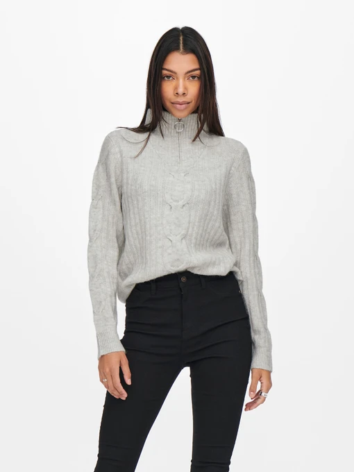 Жіночий Джемпер JDY ANDREA L/S ZIP CABLE PULLOVE K фото 2