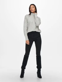 Светри та кардигани JDY ANDREA L/S ZIP CABLE PULLOVE K модель 15242811_Super Light Grey Melange Фото