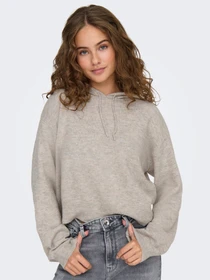 Худі та світшоти JDY RUE LIFE L/S SHORT HOOD PUL KN модель 15314870_Chateau Gray MELANGE Фото