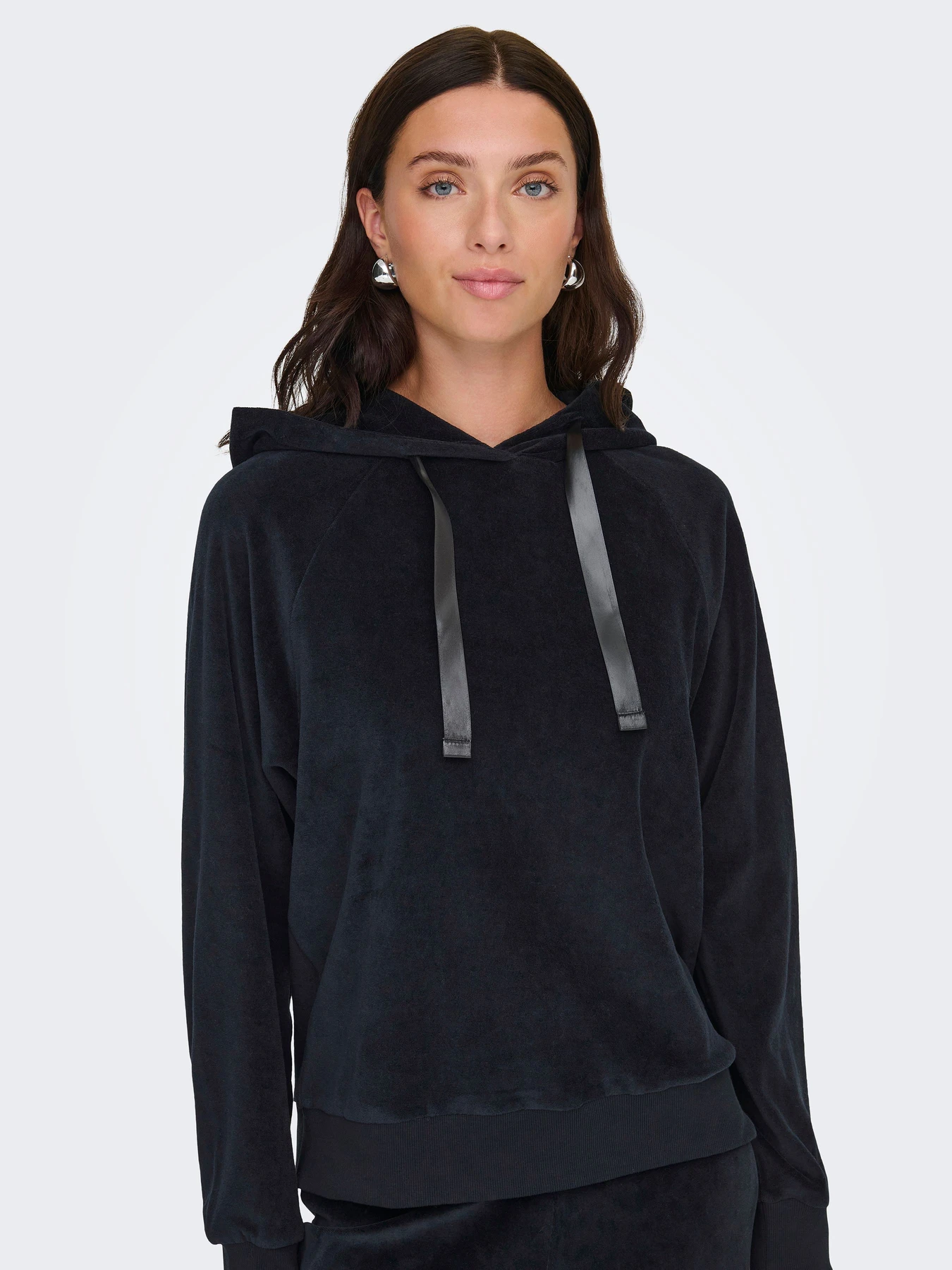 Худі та світшоти JDY VIDA L/S VELVET HOODIE TOP JRS модель 15361663_Black Фото