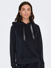Худі та світшоти JDY VIDA L/S VELVET HOODIE TOP JRS модель 15361663_Black Фото