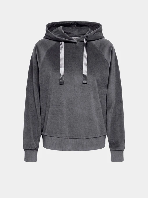 Худі та світшоти JDY VIDA L/S VELVET HOODIE TOP JRS модель 15361663_Dark Grey Melange Фото