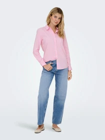 Рубашки JDY MIO L/S SHIRT модель 15149877_Shocking Pink SMALL WHITE Фото