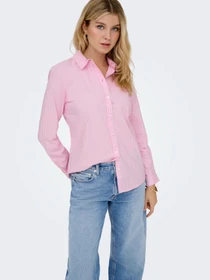 Рубашки JDY MIO L/S SHIRT модель 15149877_Shocking Pink SMALL WHITE Фото