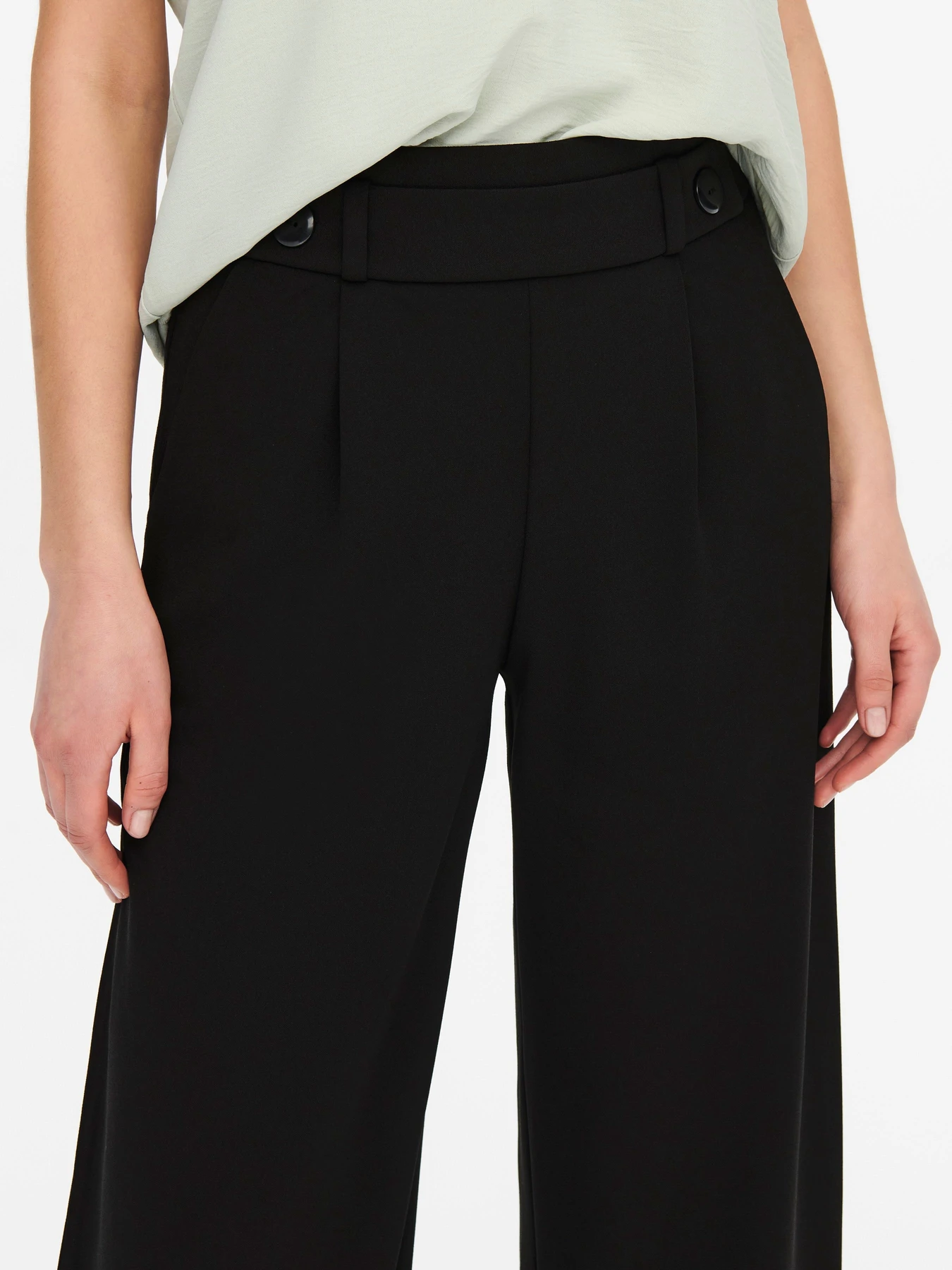 Штани JDY GEGGO LIFE NEW LONG PANT модель 15208430_Black BLACK BUTTONS Фото