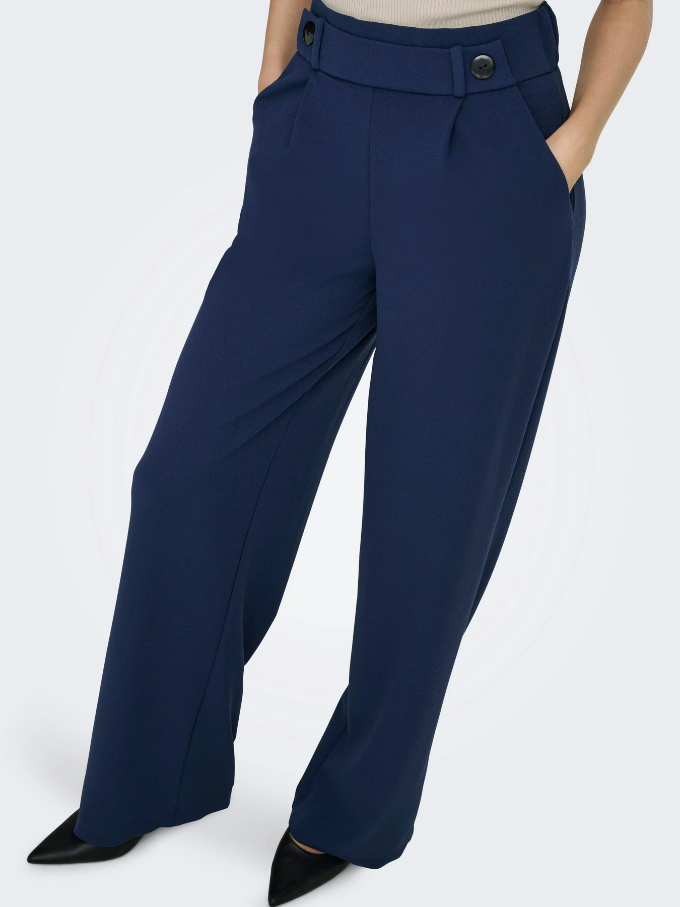 Штани JDY GEGGO LIFE NEW LONG PANT модель 15208430_Black Iris BLACK BUTTONS Штани JDY GEGGO LIFE NEW LONG PANT модель 15208430_Black Iris BLACK BUTTONS Фото