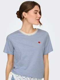 Футболки и поло JDY PISA S/S PRINT TOP модель 15298612_Ebb And Flow CD STRIPES AN Фото