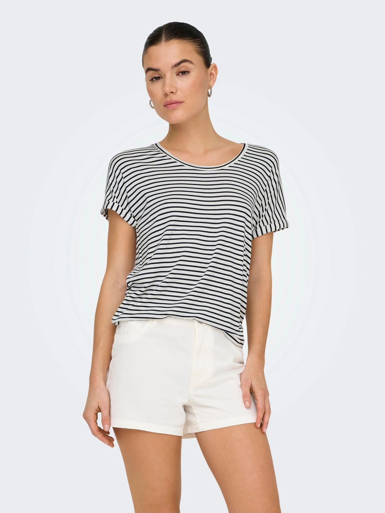 Футболки и поло JDY SISSY S/S O-NECK TOP модель 15325267_Cloud Dancer SKY CAPTAIN Фото