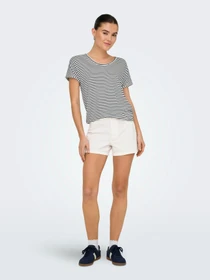 Футболки и поло JDY SISSY S/S O-NECK TOP модель 15325267_Cloud Dancer SKY CAPTAIN Фото