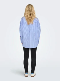 Рубашки JDY VESPER L/S LOOSE SHIRT модель 15338857_Cloud Dancer CORNFLOWER BL Фото