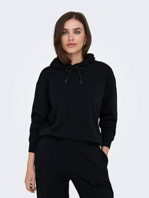 Худи и свитшоты JDY AMALFI LIFE L/S HOOD SWEAT модель 15356341_Black Фото