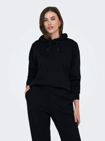 Худи и свитшоты JDY AMALFI LIFE L/S HOOD SWEAT модель 15356341_Black Фото