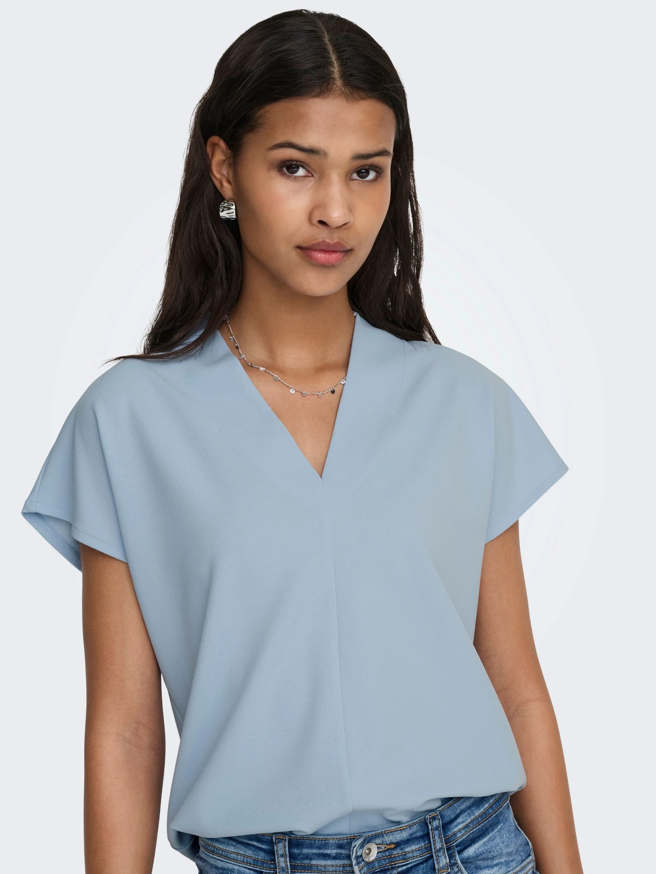 Футболки и поло JDY JOY LIFE S/S TOP модель 15363209_Cashmere Blue Футболки и поло JDY JOY LIFE S/S TOP модель 15363209_Cashmere Blue Фото