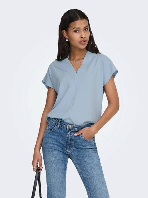 Футболки і поло JDY JOY LIFE S/S TOP модель 15363209_Cashmere Blue Фото
