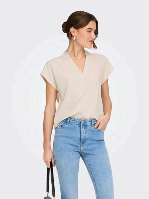 Футболки и поло JDY JOY LIFE S/S TOP модель 15363209_Sandshell Фото