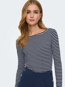 Худи и свитшоты JDY SISSY L/S BOATNECK TOP модель 15364527_Sky Captain CLOUD DANCER Фото