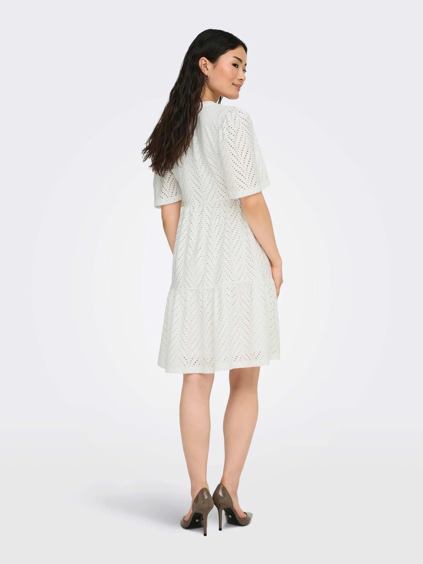 Платья JDY CARLA CATHINKA S/S DRESS модель 15254680_Cloud Dancer Фото