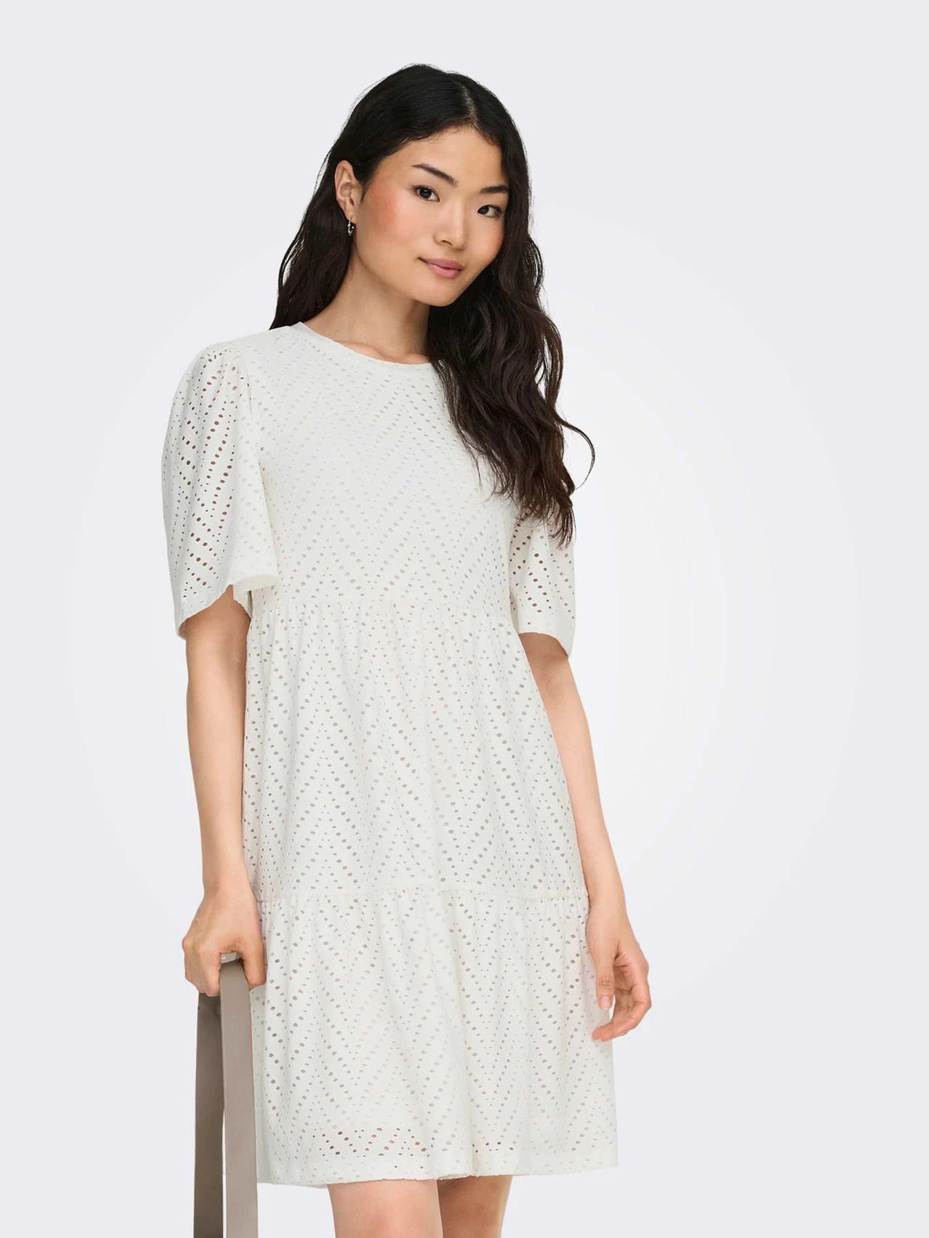 Платья JDY CARLA CATHINKA S/S DRESS модель 15254680_Cloud Dancer Фото