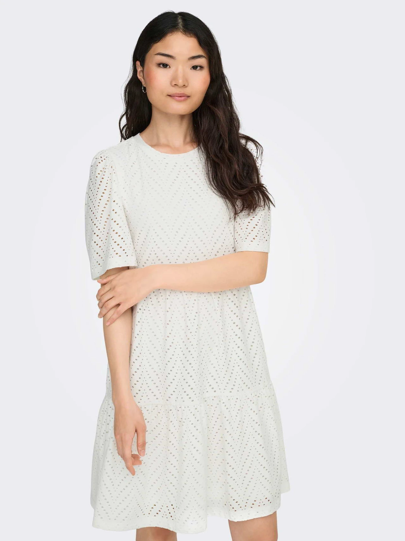 Платья JDY CARLA CATHINKA S/S DRESS модель 15254680_Cloud Dancer Фото