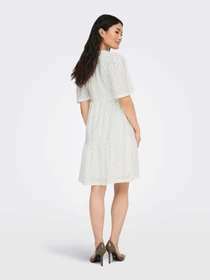 Платья JDY CARLA CATHINKA S/S DRESS модель 15254680_Cloud Dancer Фото