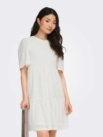 Платья JDY CARLA CATHINKA S/S DRESS модель 15254680_Cloud Dancer Фото