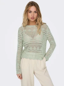 Худи и свитшоты JDY SUN LAY L/S BOATNECK PULLOV. K модель 15287384_Desert Sage Фото
