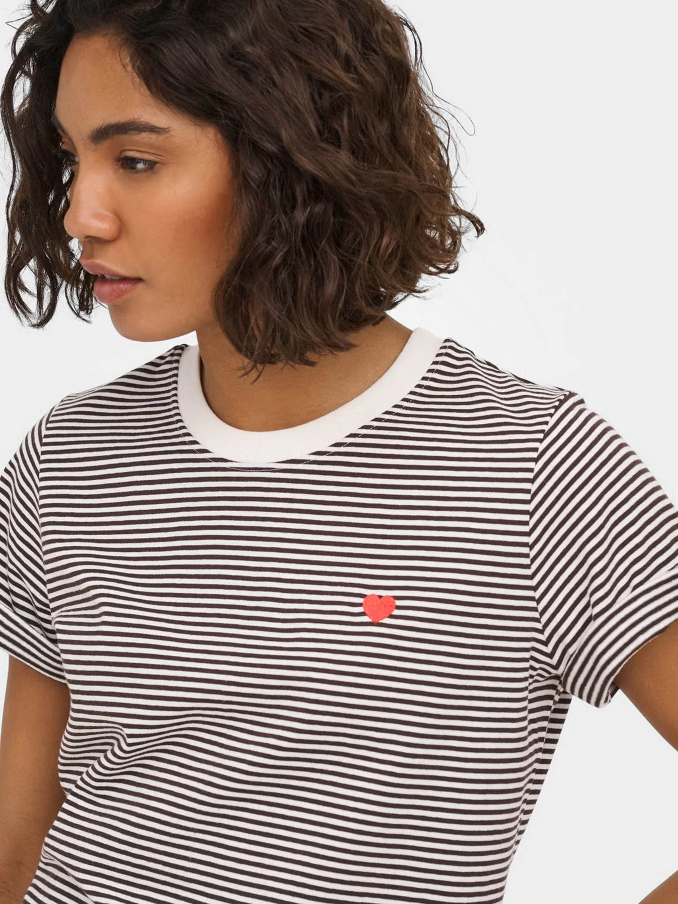 Футболки и поло JDY PISA S/S PRINT TOP модель 15298612_Cloud Dancer NEW STRIPE CH Фото