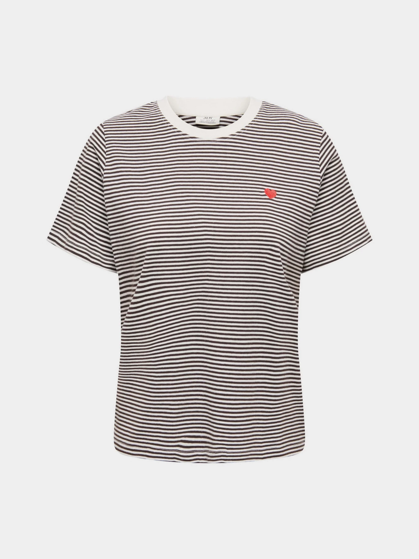 Футболки и поло JDY PISA S/S PRINT TOP модель 15298612_Cloud Dancer NEW STRIPE CH Фото