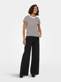 Футболки и поло JDY PISA S/S PRINT TOP модель 15298612_Cloud Dancer NEW STRIPE CH Фото