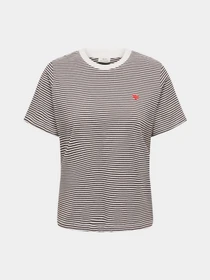 Футболки и поло JDY PISA S/S PRINT TOP модель 15298612_Cloud Dancer NEW STRIPE CH Фото